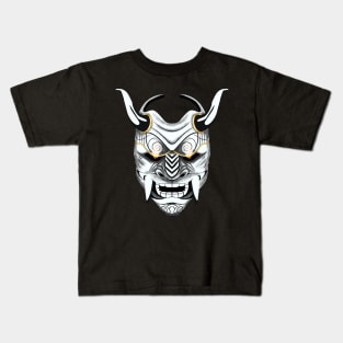 Samurai Mask Bushido Warrior Aesthetic Japanese Kids T-Shirt